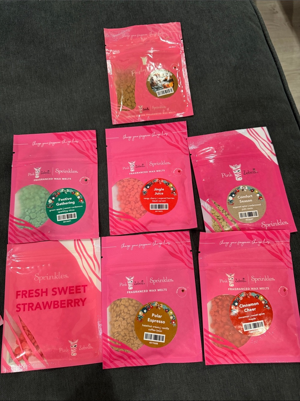 Pink Zebra Pink Assorted Sprinkles Wax Melts Sample packs NEW